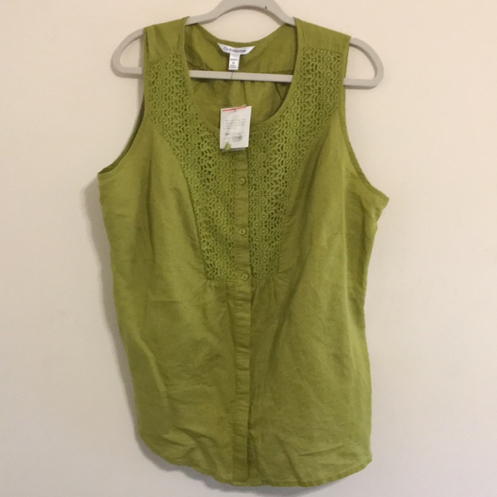Croft & Barrow | NWT green sleeveless blouse